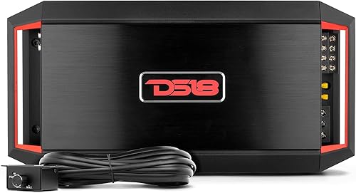 DS18 GEN-X900.4 Amplificador de audio para automóvil de 4 canales clase AB 900 vatios máximo amplificador multicanal - Pomo remoto de graves