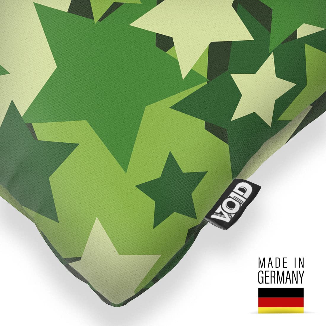 VOID Camouflage gwiazdy, duża poszewka na poduszkę, do użytku na zewnątrz, wzór militarny, wymiary poduszki: 80 x 80 cm
