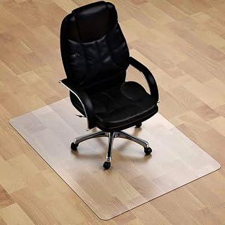 Rectangular Chair Mat for Carpet Protection, Clear Transparent PVC Floor Carpet Protector, Thick Large Anti Slip Floor Cover with Skid Resistant Bottom for Personal Home Professional Office 90*120cm