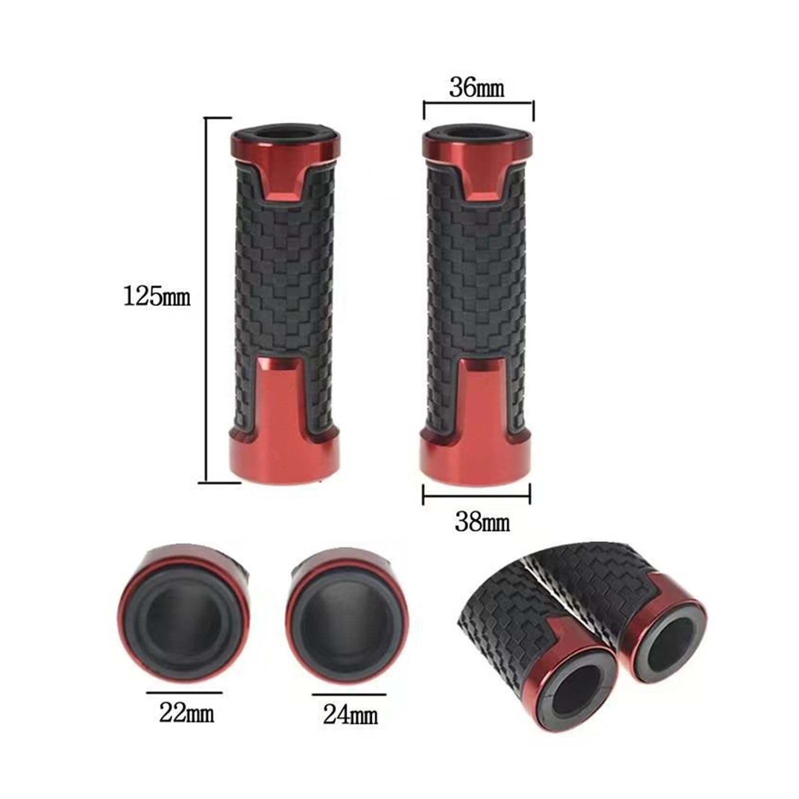 Manopole per manubrio moto PER HON@&DA CB900F Hornet 2002~2007 Manopole Per Manubrio Da 22 Mm Con Tappi Terminali