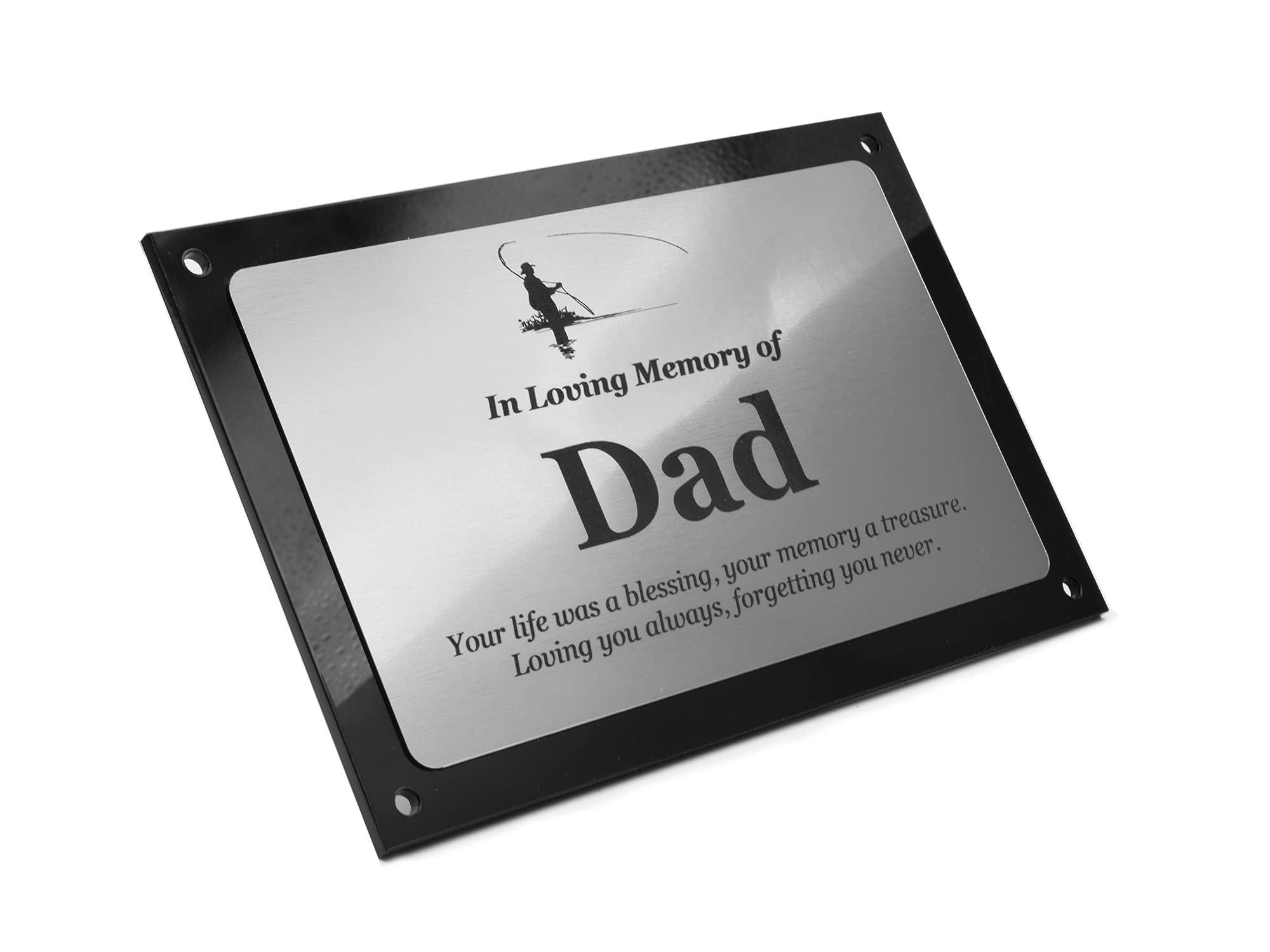 Targa Commemorativa "Mum & Dad" In Ricordo Di Mamma E Papà - Poesia E Cuore Inciso - Resistente Per Esterno E Giardino - Bianco E Nero - 4