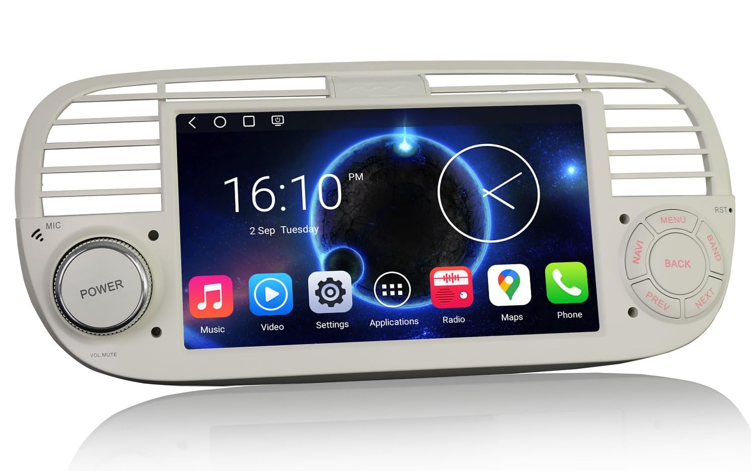 Fiat 500 Android 16 Autoradio Wireless Carplay Android Auto Bluetooth 5.0