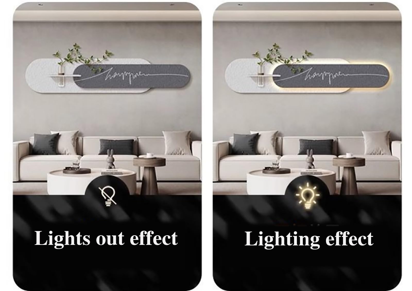 Planta Verde LED de imitación Arenisca 3D con jarrón para almacenar Agua, Decorativa con Enchufe para la Entrada del hogar, Sala de Estar, recibidor (B 12.5" L x 59" W)