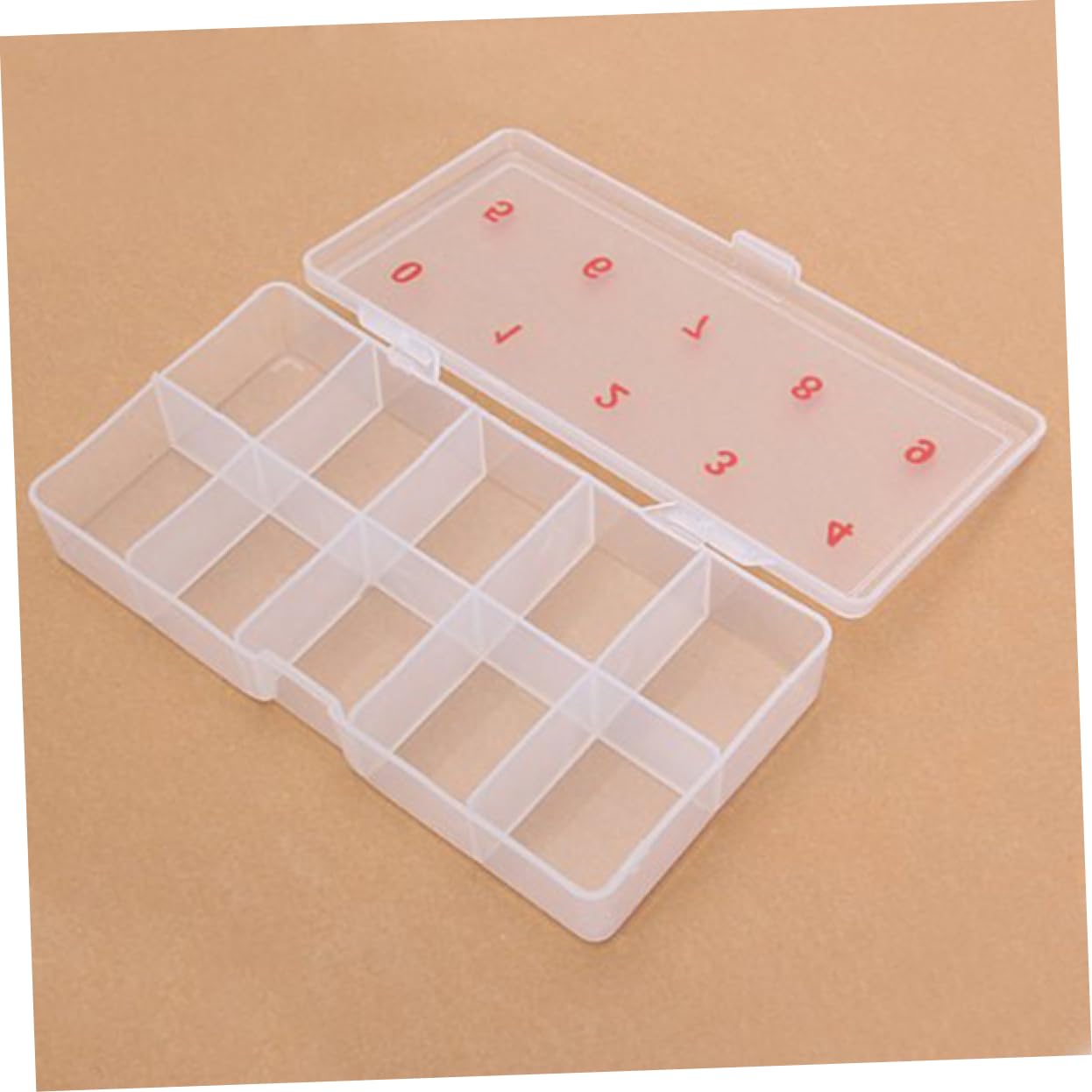 FRCOLOR Nial Sticker Case Fishing Hook Organizer Nail Organizers and Storage Manicure Fake Nails Nail Tip Holder Case Acrylic Jewelry Organizer Bead Container Stickers Translucent White
