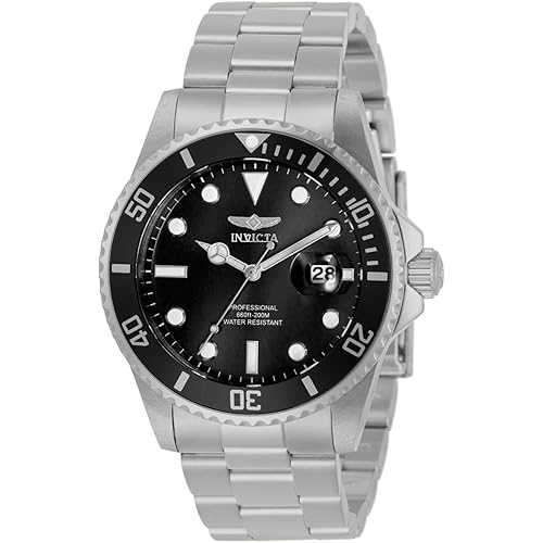 Invicta Pro Diver Quartz Black Dial Stainless Steel Men's Watch 33266