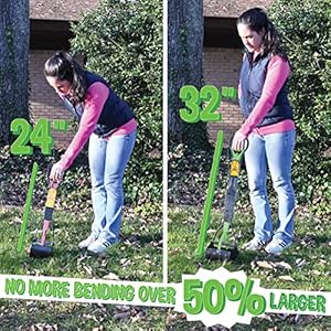 Bodhi Dog Extra Large Foldable Pooper Scooper | 32” Long Handle Portable Pooper Scooper | for Small and Large Dogs | Made with Premium Durable Materials – Green