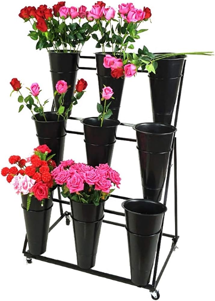 NDD Flower Stand Black, Flower Bucket Display Stand