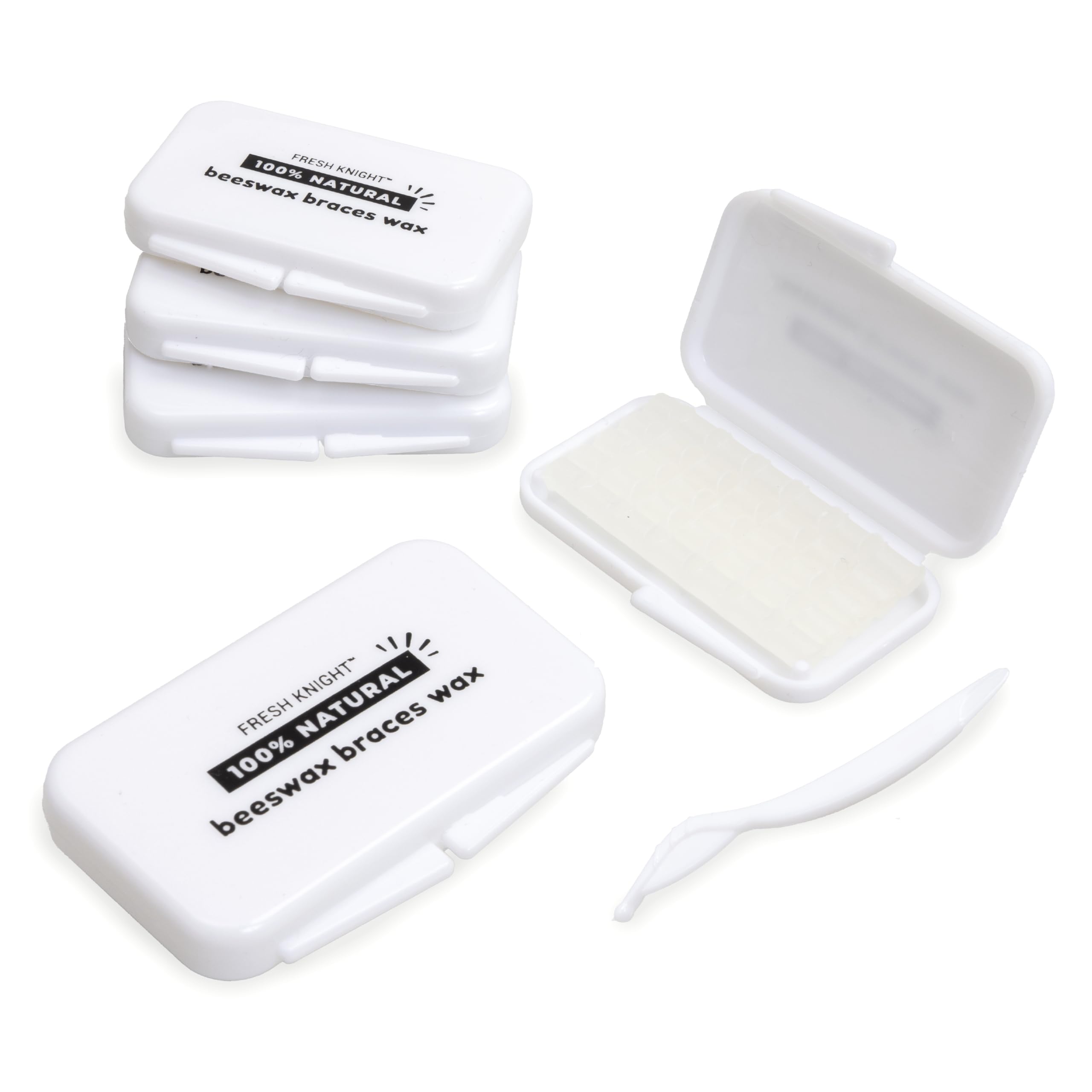 Braces Beewax. Dental Wax for Braces & Aligners - Premium Orthodontic Strips Food Grade Fresh Knight