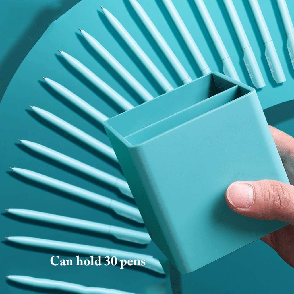 Portalápices Portalápices Multifuncional de Dos Rejillas Estuche para lápices Creativo con Personalidad de Oficina más Cuadrado para niños Simples (Blanco)