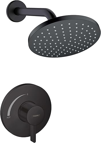 hansgrohe Vernis Blend 04953670 - Juego de ducha completa de 1.75 GPM, 1 pulverizador, color negro mate