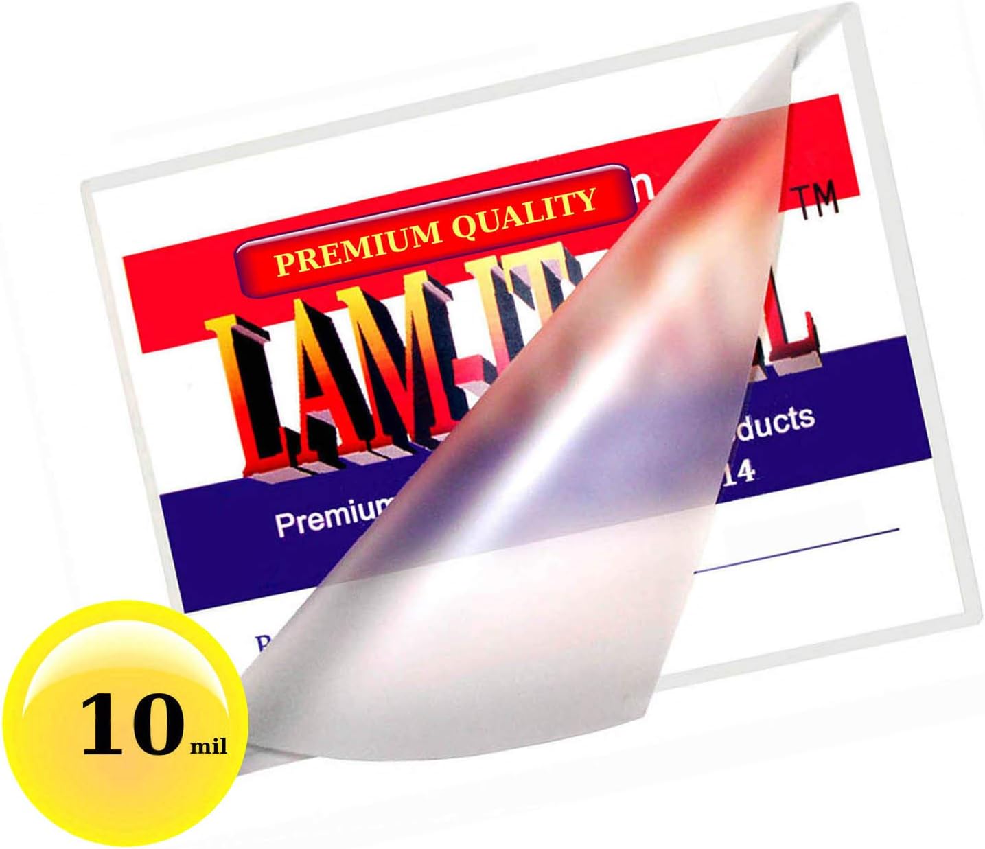10 Mil Key Card Laminating Pouches 2-1/2 X 3-7/8 Laminator Sleeves [Pk of 100] by LAM-IT-ALL