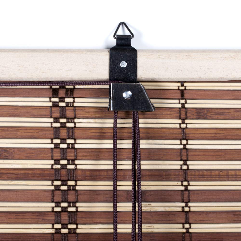 VERDELOOK Tapparella Egitto in Bamboo con Bordo in Cotone, 150x300 cm, Marrone