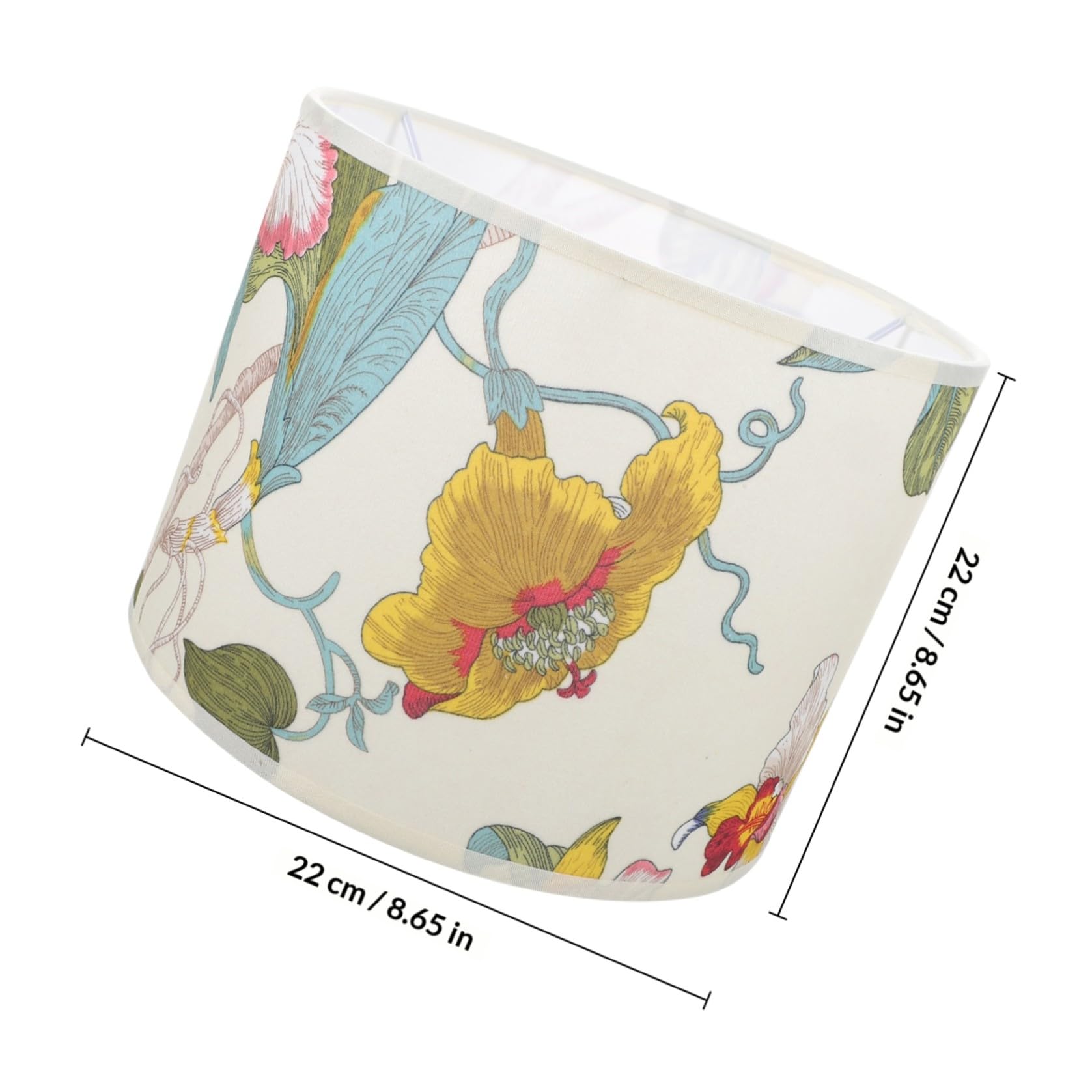 UKCOCO Paralume Stabile e Decorativo Tamburo Floreale Attacco E27 Stili multipli per Lampade da Tavolo da Terra per Arredamento Casa e Camera Stili multipli