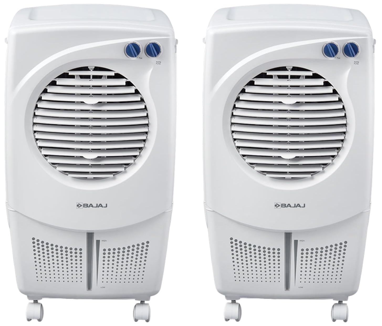 Bajaj PMH 25 DLX 24L Personal Air Cooler for home with DuraMarine Pump (2-Yr Warranty by Bajaj) Anti-Bacterial Hexacool Master, TurboFan Technology, 3-SpeedControl, Portable AC, White Cooler for Room-image-0