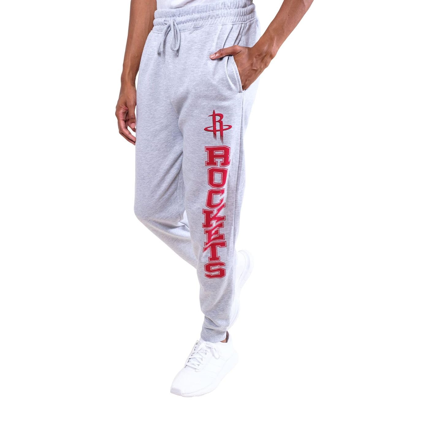 Ultra Game NBA Mens Jogger Pants Active Basic Soft Terry Sweatpants, Uomo, Pantaloni da Jogging Active Basic Soft Terry da Uomo, DSF5166M, Logo Gamba Sinistra, S
