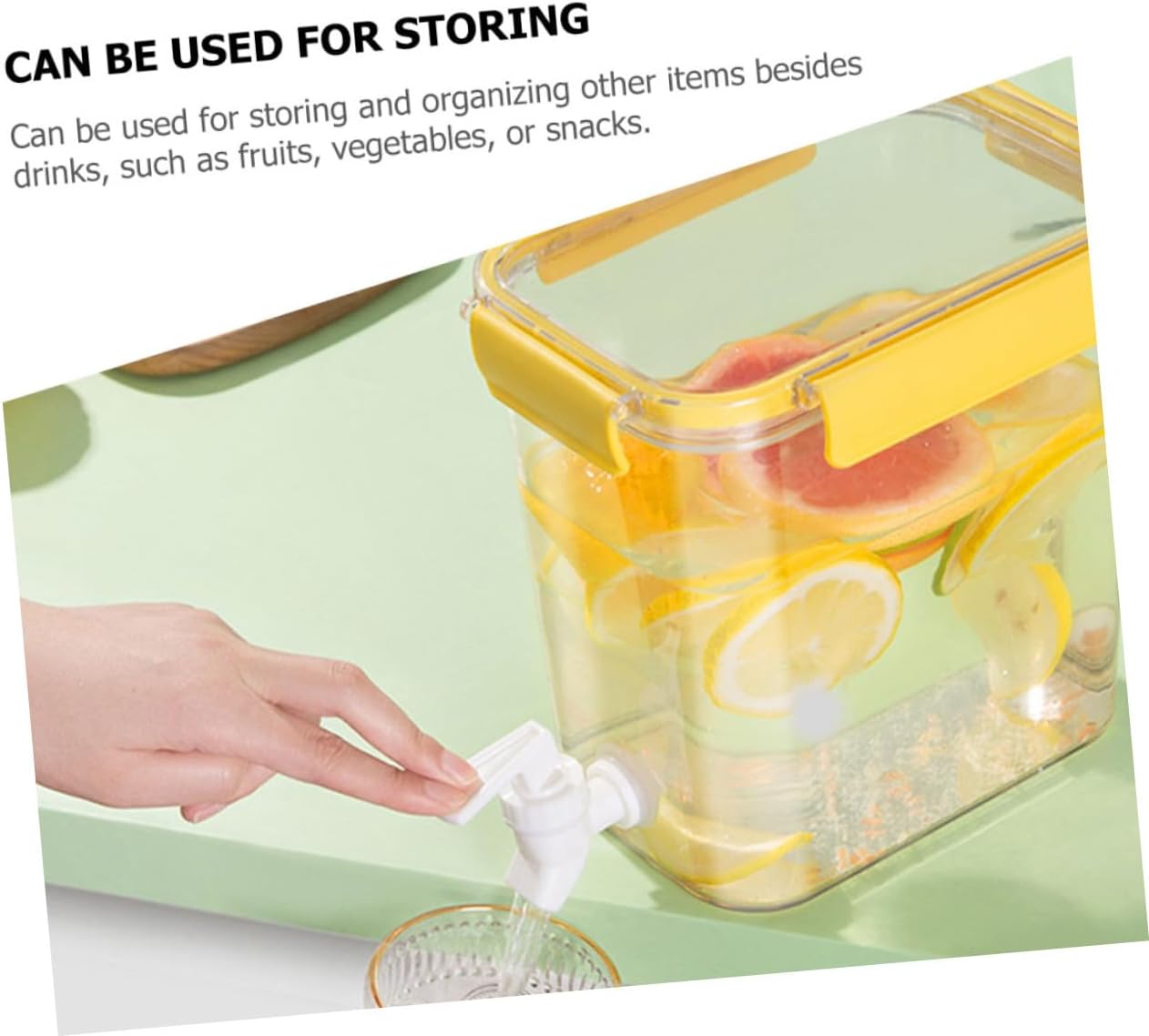 2pcs Beverage Dispenser with Faucet Juice and Dispenser for Fridge Multi-Functional Liquid Container for Parties and Events Easy to