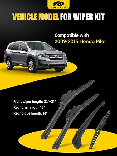 Vista 114 de MIKKUPPA Limpiaparabrisas de 26 pulgadas + 23 pulgadas + 12 pulgadas, repuesto para Mercedes-Benz 2013-2016 GL350 GL450, 2012-2015 ML350 ML550 ML63