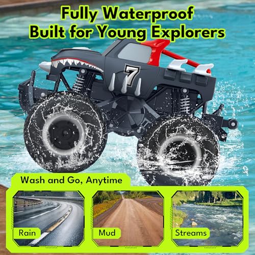 image for Threeking 1:16 Waterproof Monster Truck Pickup Toys RC Cars Remote Con