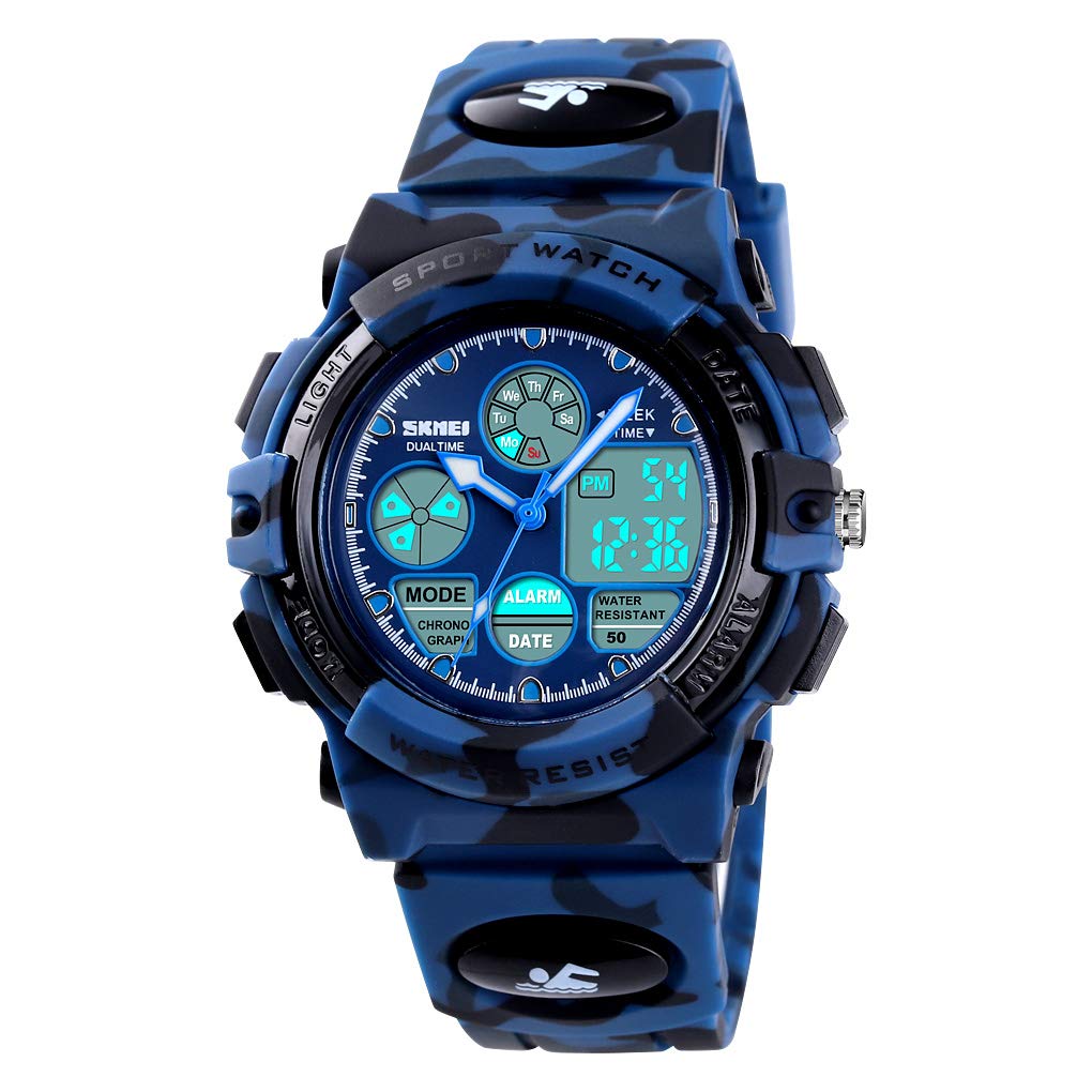 Dayllon Boys Watch,Kids Watch for 3-15 Year Old Boys,Digital Sport Outdoor Multi Function Waterproof with LED Alarm Calendar Analog Watch for Kids - Kids Gifts