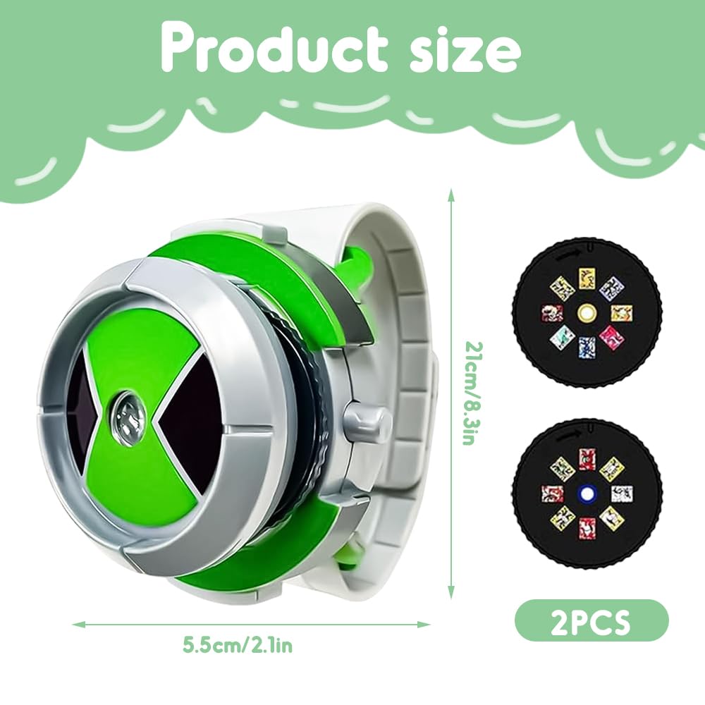 Reloj Proyector para Niños, Reloj Proyector de Pulsera con 8 Imágenes, Fanáticos del Anime, para Regalos de Cumpleaños, Juegos de rol Infantiles