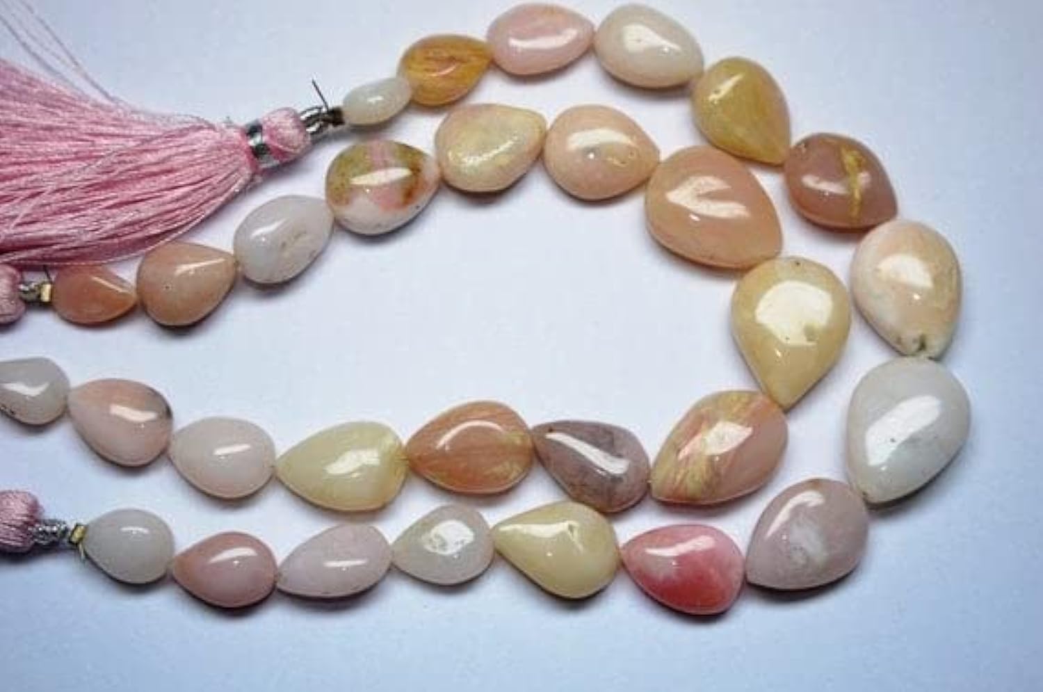 Perles opale rose du Pérou lisses en poire 6x8-13x18mm LKBEADS pour bijoux