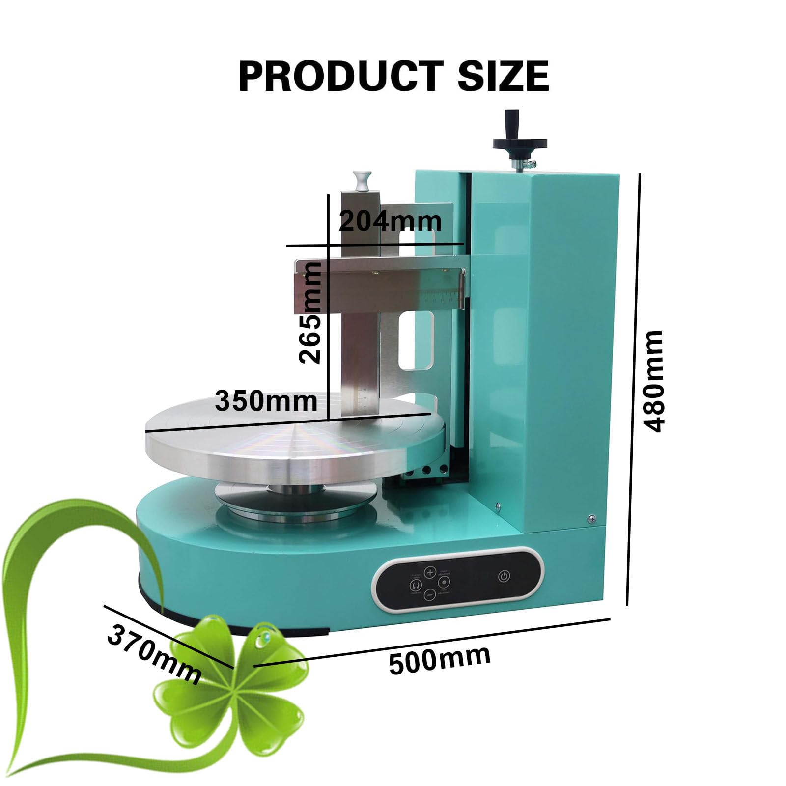 Herramienta De Recubrimiento De Repostería, Máquina Alisadora De Esparcidor De Decoración De Crema Para Pasteles/Pan, Para Pasteles De 4 A 12 Pulgadas,Con Pantalla De Visualización Green