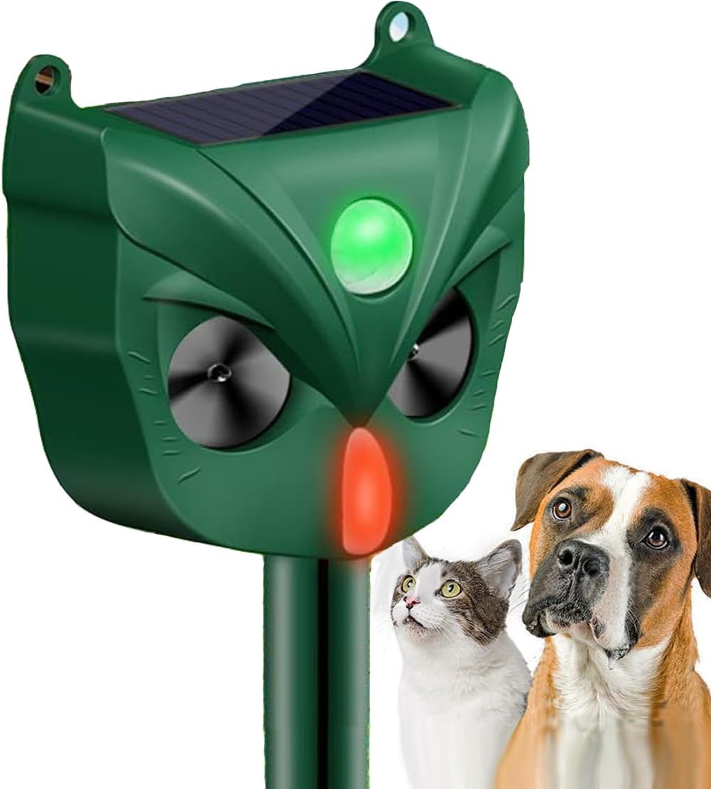 Ultrasonic Cat Deterrent, Outdoor 5 Modes Solar Powered Deterrent