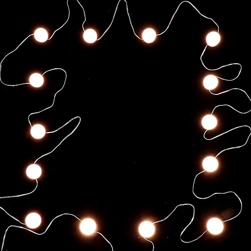 KESYOO Bombillas LED ajustables de maquillaje para espejo de tocador, bombillas de tres colores regulables para tocador, lámpara de tocador compacta