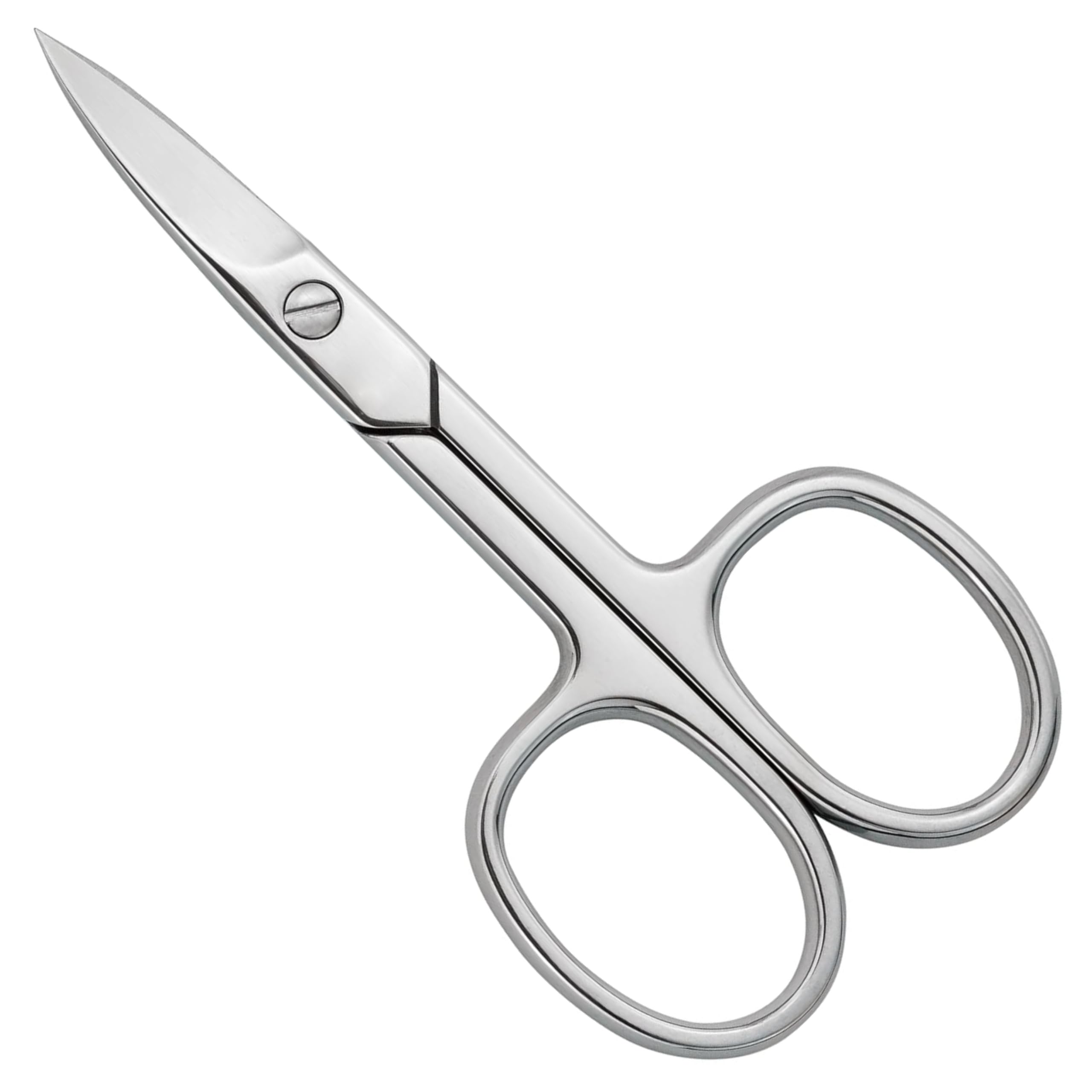 Cuticle Nail Scissors Curved Blade Professional Stainless Steel Beauty Scissors, for Manicure Pedicure, Eyebrows, Nose, Eyebrows, Eyelash, Beard, Mustache, Toenails (Nail Scissors)