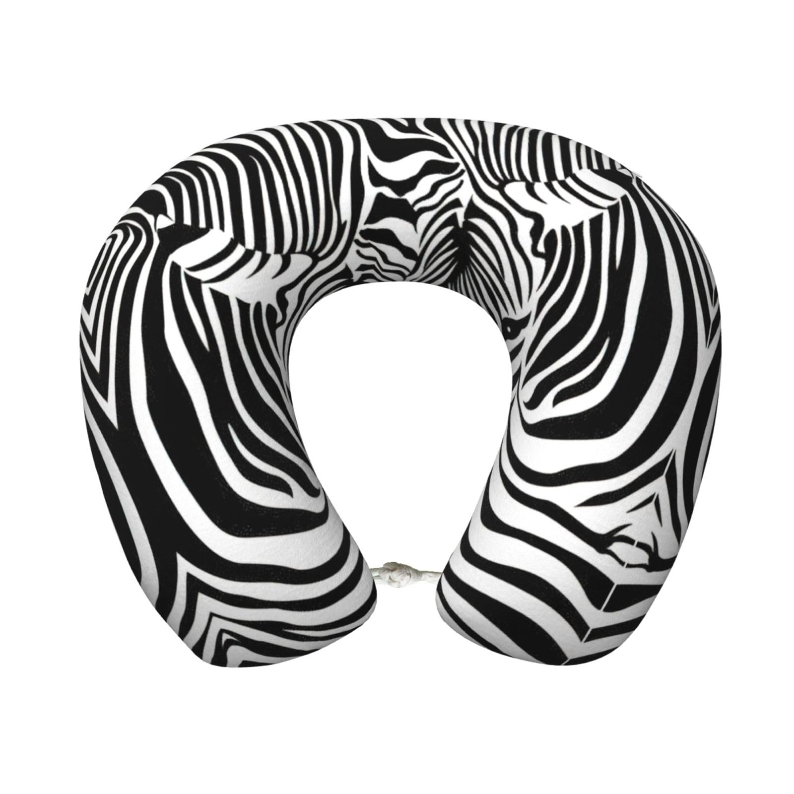 ASFgda U-Shape Memory Foam Abstract Animal Zebra Print Travel Pillow,Neck Support,Washable Cover For Airplane Car Home Office