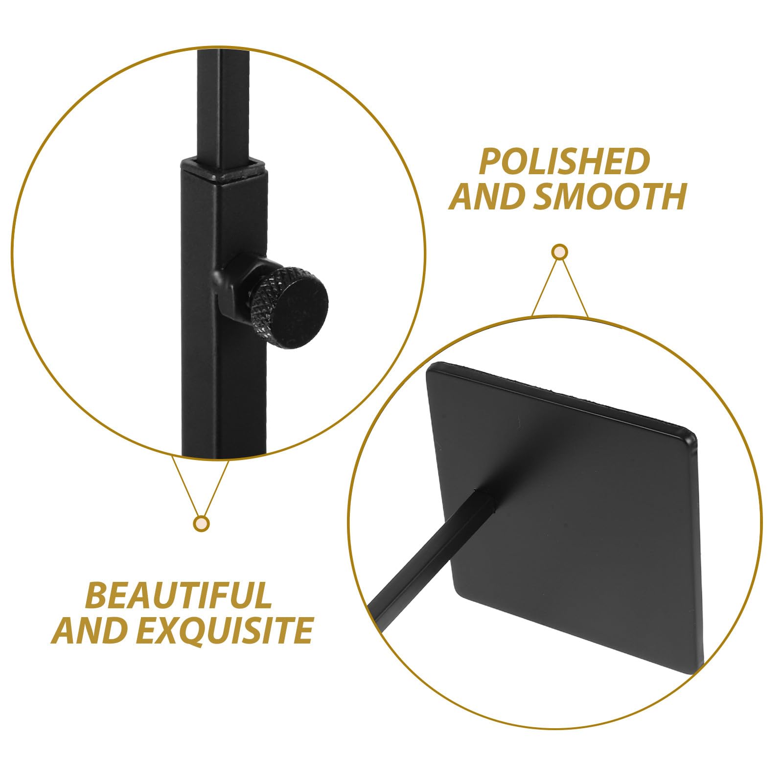 SUPVOX Expositor de Bolsos de Metal Ajustable Diseño en Forma de 7, Soporte Negro Mate para Mesa, Apto para Exhibición en Tiendas y Optimización de Espacio