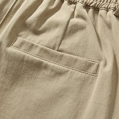 Idealsanxun Mens Elastic Waist Pants For Men Dress Pants (40W X 32L, Khaki/Twill) #TOP3