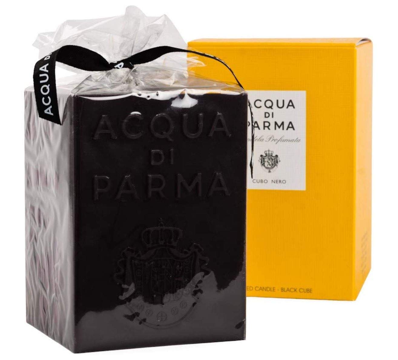 Acqua Di Parma Large Cube Candle Amber Black 1000g Desertcart