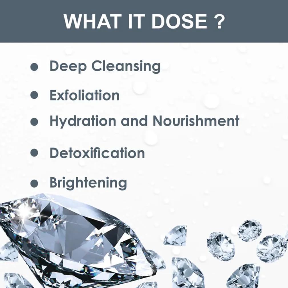 PRATHNA CREATION Shills Professional Diamond Facial Kit for Glowing & Radiant Skin | 6-Step Deep Cleansing, Brightening & Anti-Aging Kit | Pore Tightening, Oil Control & Skin Rejuvenation for Women & Men | Home Spa Facial 3