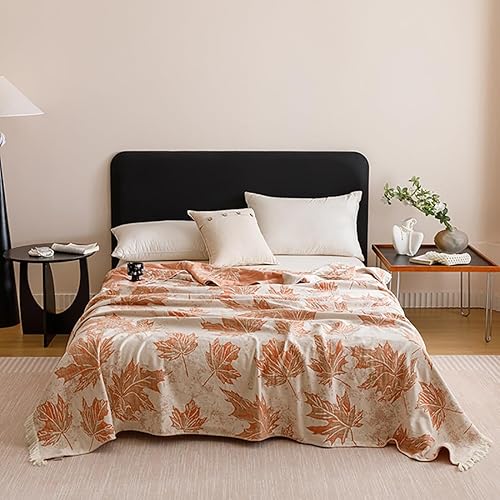 Miniatura 4 de Manta de gasa de 6 capas 100% de muselina de algodón, tamaño Queen de 90 x 90 pulgadas, manta de cama ligera, suave y transpirable para cama,