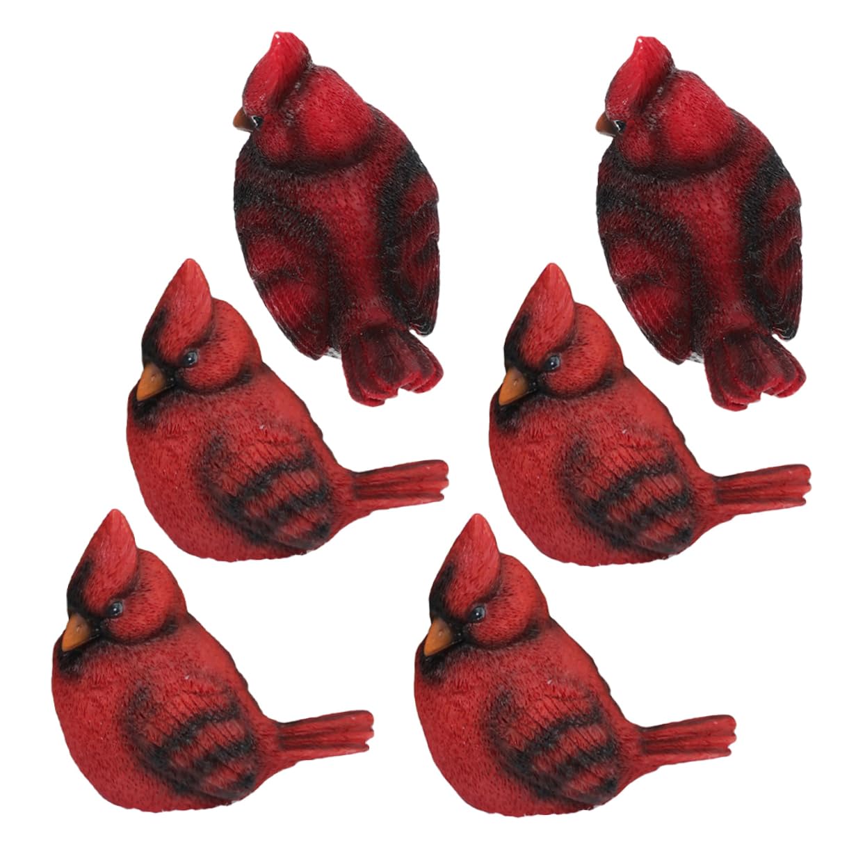 POPETPOP 6pezzi Statuette di Uccelli in Resina Decorazioni Commemorative Forma di Ornamenti Animali per Giardino Figure di Uccelli Realistiche Piccole Decorazioni da Tavolo