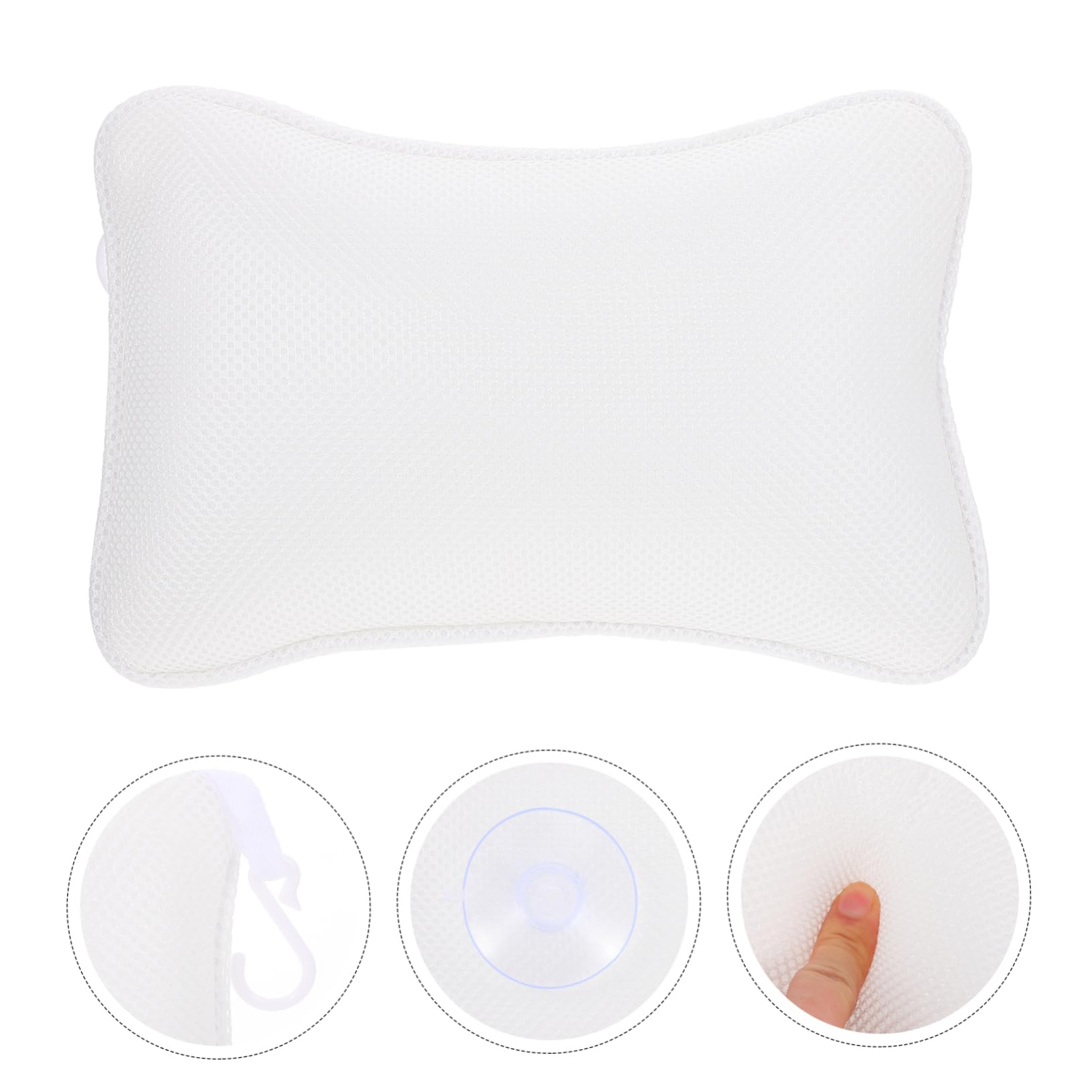 Healvian 3pezzi Cuscino Da Bagno Ergonomico Con Ventose Poggiatesta Comfort Per Vasca Da Bagno e Spa Per Relax Dopo Lavoro o Allenamento