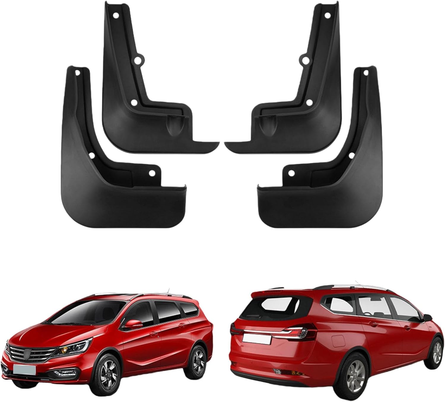 4-Piece Mud Flaps Set Fit for Baojun 310W 2017-2020, Front & Rear All Weather Splash Guards, Premium Anti-Mud/Anti-Debris Guard Accessories