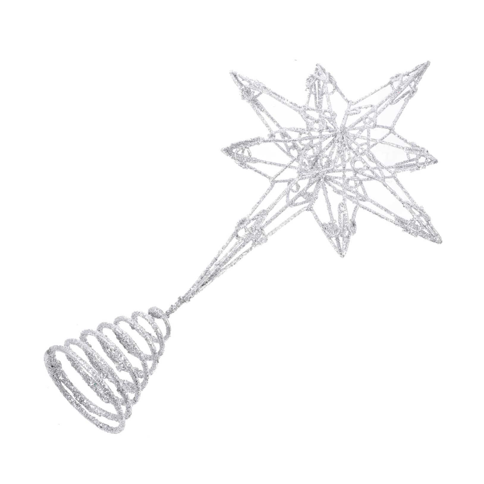 MAGICLULU 2 Pièces Accessoires De Décoration De Noël Étoile De Sapin De Décorations d'arbre en Métal Étoile Scintillante d'arbre Étoile d'arbre Étoile À 8 Points