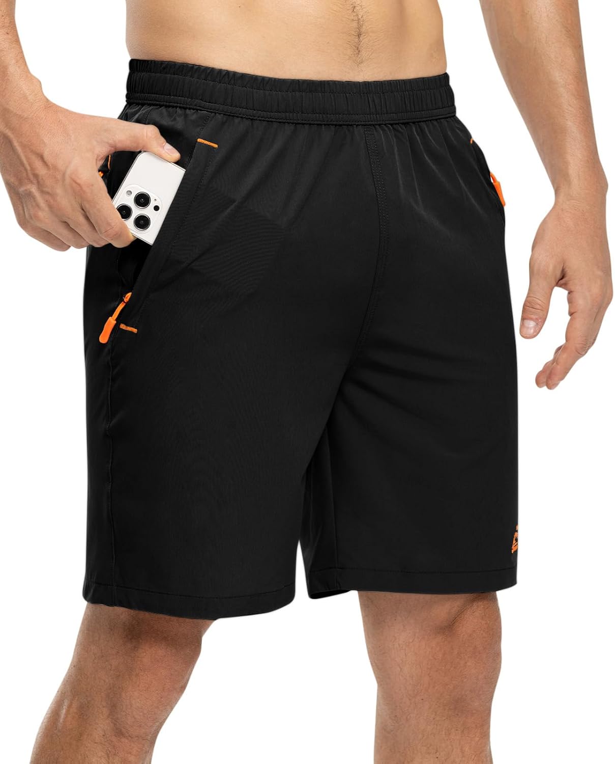 TBMPOY Men's Hiking Shorts Quick Dry Athletic Gym Workout Short with Zipper Pockets - Image 2