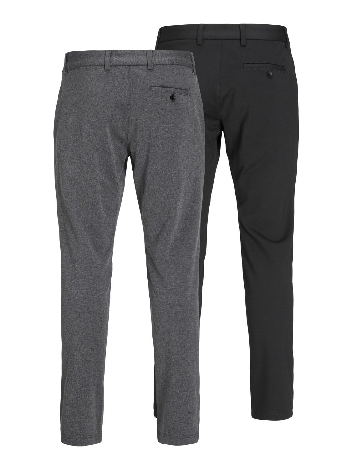 JACK & JONES Pantalones Hombre Pack de 2 – Chinos Slim Fit, Ropa Casual y de Vestir, Cómodos y Modernos, Tiro Medio, Poliéster y Viscosa, Elegantes y Transpirables