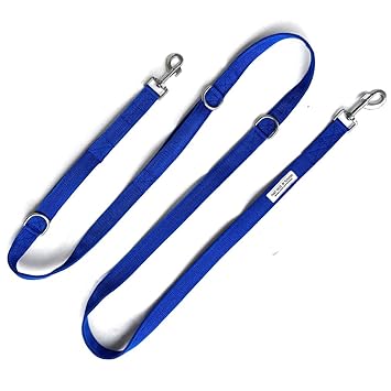 That Dog In Tuxedo Multi Functional 8-Way Dog Leash - Blue