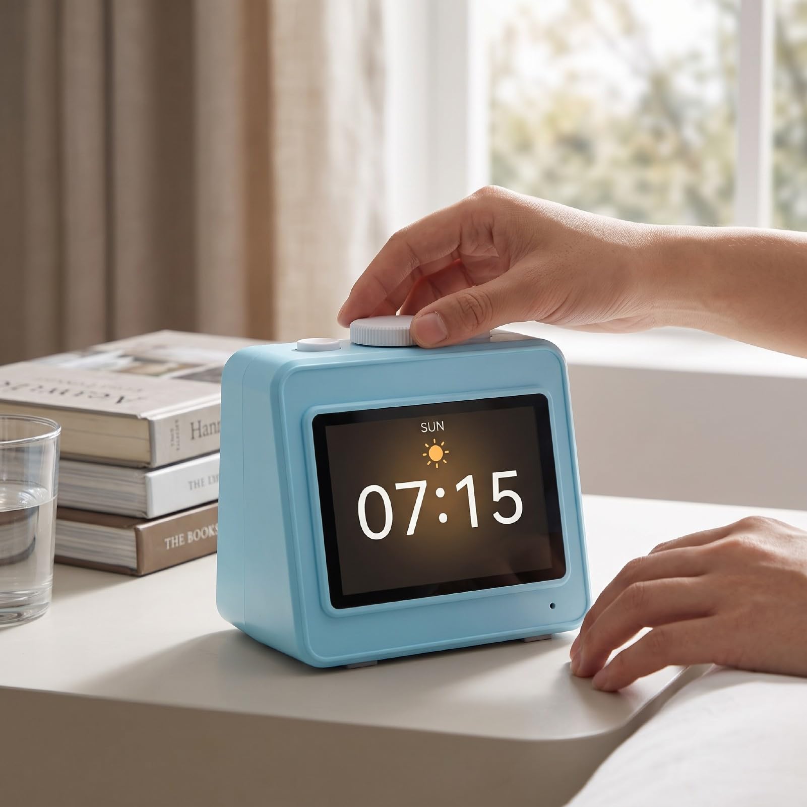 Reloj Despertador Inteligente, Control por Voz Ai, Pantalla