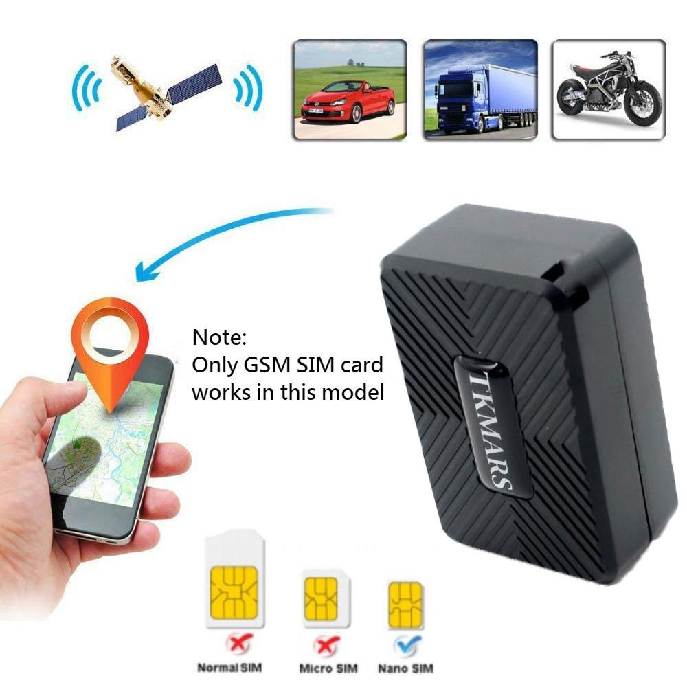 TKMARS 4G Mini Localizador GPS para Coche, Rastreador GPS Rastreador GPS, Alarmas Múltiples Antirrobo Puede GPS Tracker en Coche,Anciano,Niños,Mascota,Impermeable,con Imán,Electric - Fence