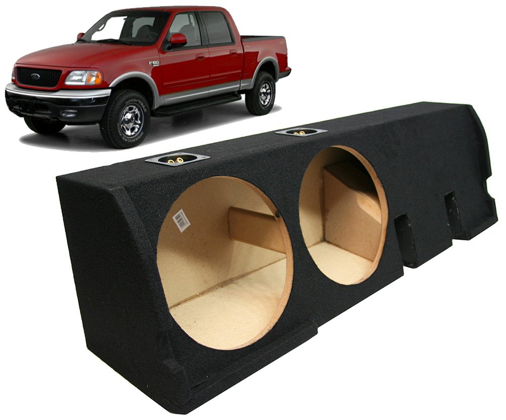 Subwoofer Box Truck 2001-2014 Ford F250 Super Crew Truck Dual 12