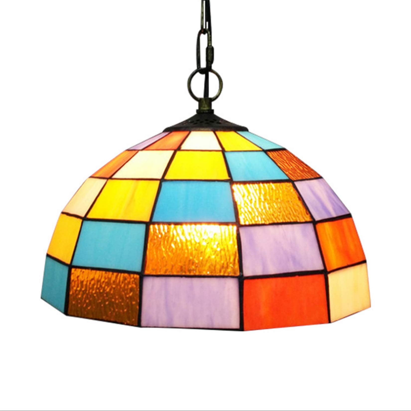 Suspension vintage créativité verre rectangle coloré pour chambre - 7