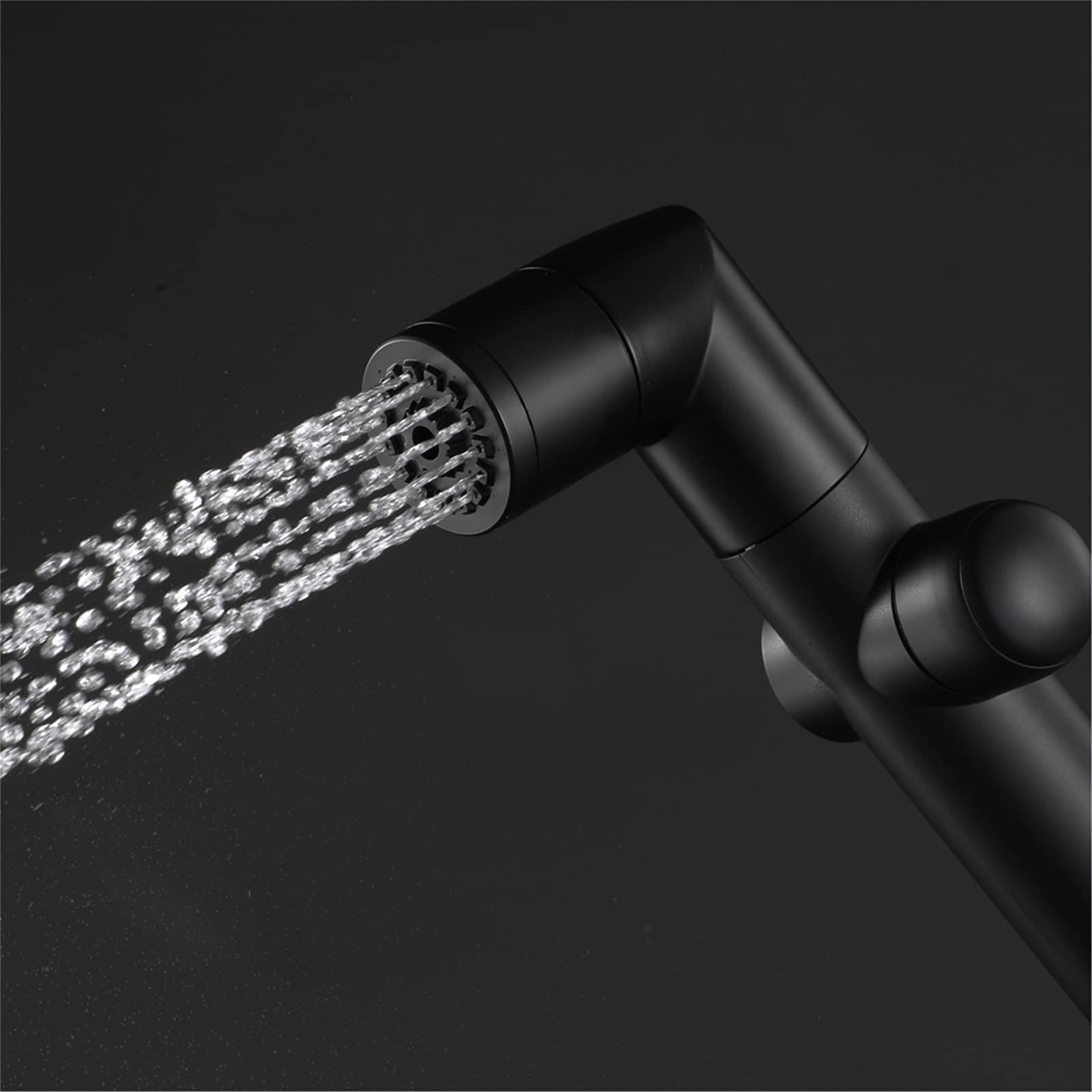 Bidet spruzzatore per WC, Set di spruzzatori per Bidet Portatili in Acciaio Inox con Tubo Flessibile, Facile da installare, Perfetto per l'igiene Personale, Nero con valvola angolare