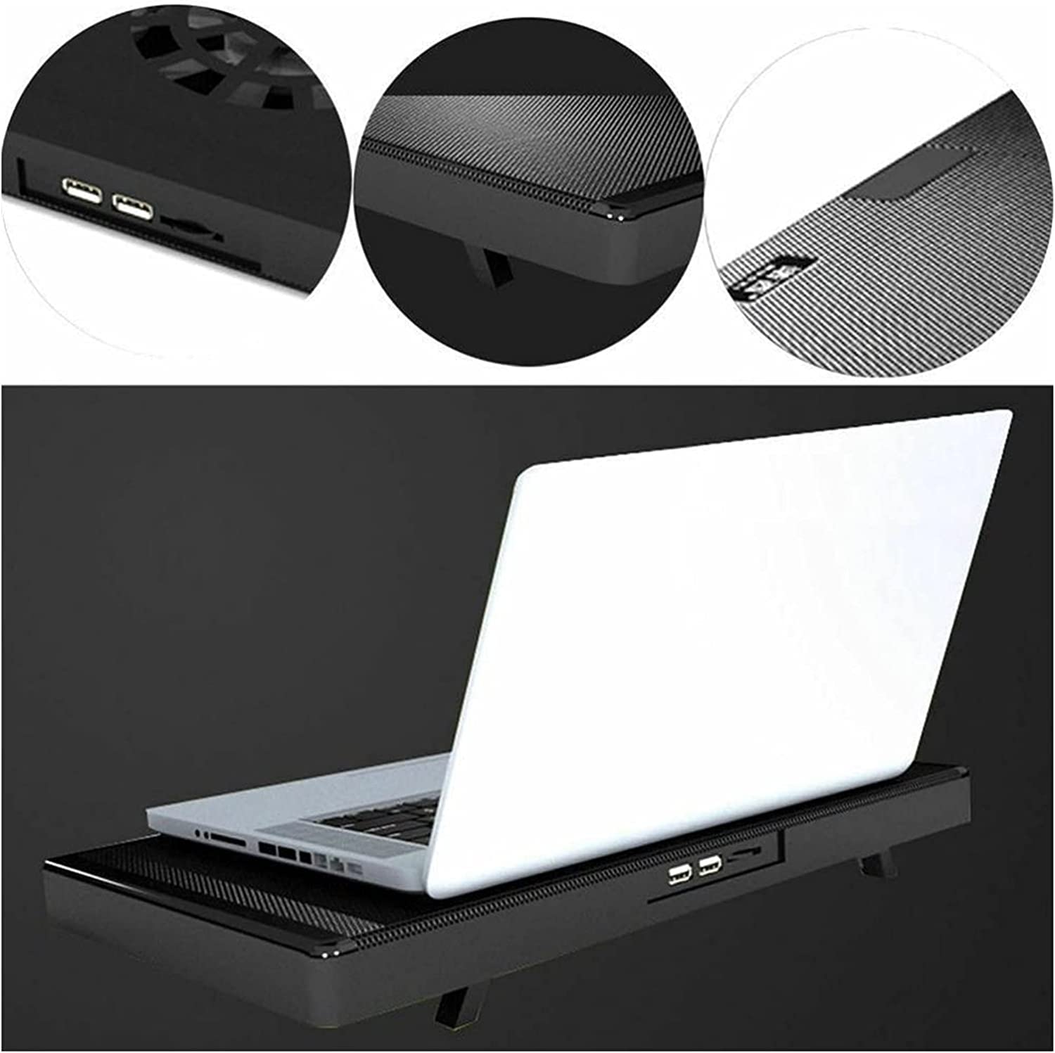 Base di raffreddamento da Gaming Laptop Cooler Cooling Pad 2 Porte USB E Cinque Di Raffreddamento Per 15.6 Supporto Regolabile 17 Pollici Velocità Ventola Per Notebook per PC Notebook