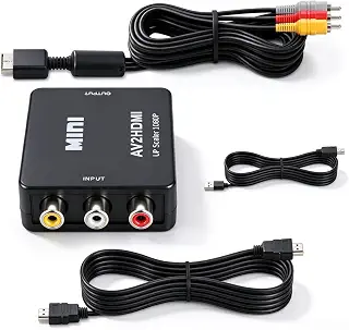 PS2 HDMI 変換 コンバーター 1080P/720P 切替出力 PS1/PS2/PS3用 | プラグ&プレイ AVコンポジットケーブル PS1/PS3/PS2 対応、テレビ・ディスプレイ接続用 PS2 AVケーブル1.8M、HDMIケーブル1M、 USB給電ケーブル付き