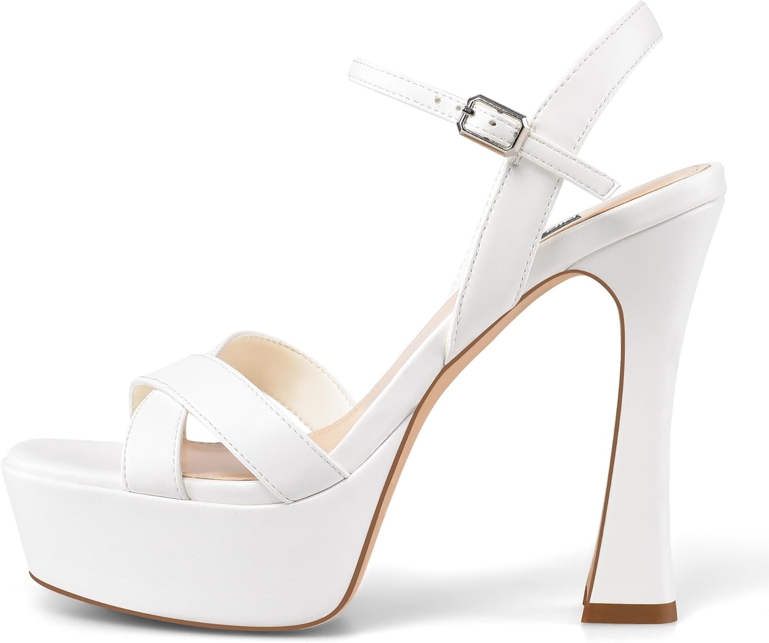 Platform Heels for Women Chunky High Heel Sandals with Ankle Strap, Open Toe Dress Shoes for Work Party Evening Wedding - Image 7